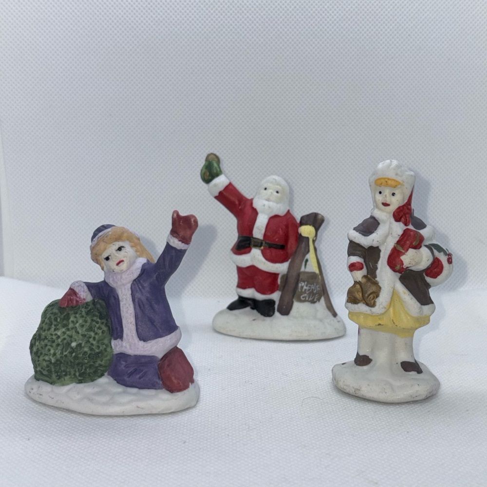 Festive Holiday Figurine Set - Santa and Friends